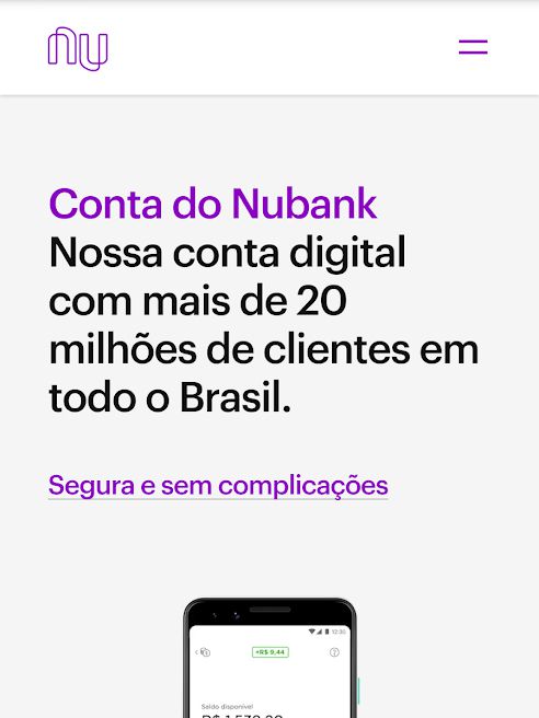 Página da conta de pagamentos do Nubank (Foto: Reprodução/André Magalhães)
