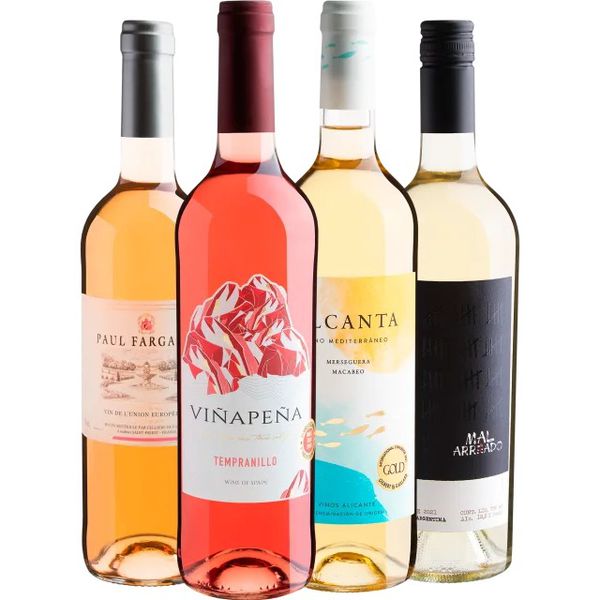 Kit 2 Vinhos Brancos + 2 Vinhos Rosés