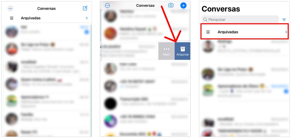 Use o recurso para esconder conversas no WhatsApp para iOS (Imagem: Captura de tela/André Magalhães/Canaltech)