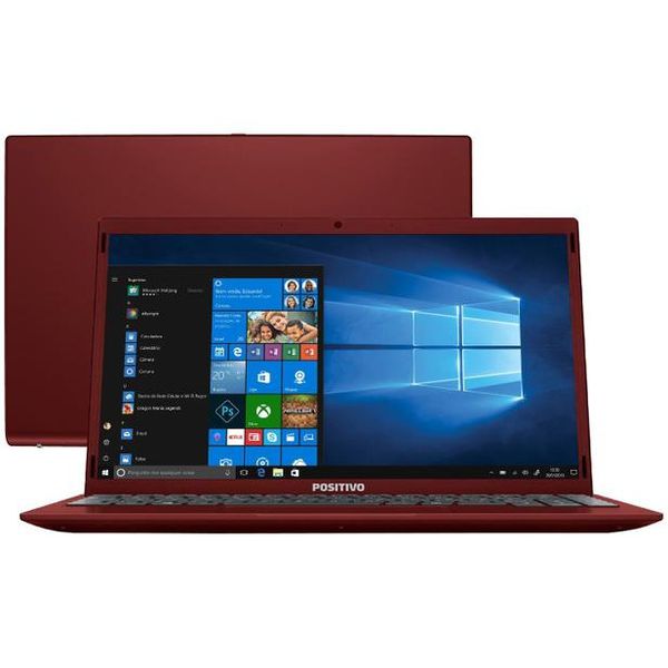 Notebook Positivo Motion Red Q464C Intel Atom - Quad-Core 4GB 64GB eMMC 64GB Nuvem 14,1” LED [APP + CLIENTE OURO + CUPOM]