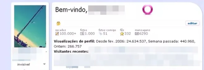 As estatísticas de acesso do Orkut deduravam quem acessava seu perfil (Imagem: Roberto Neto/YouTube)