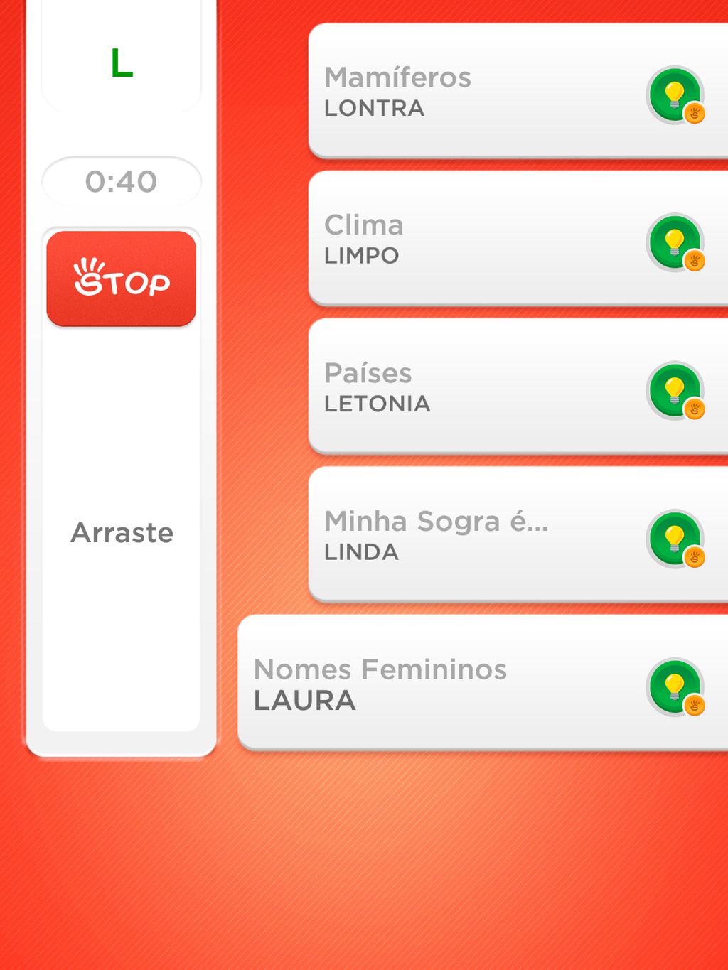 STOP - O Famoso Jogo de Palavras - Jogos IOS - Brincadeira de