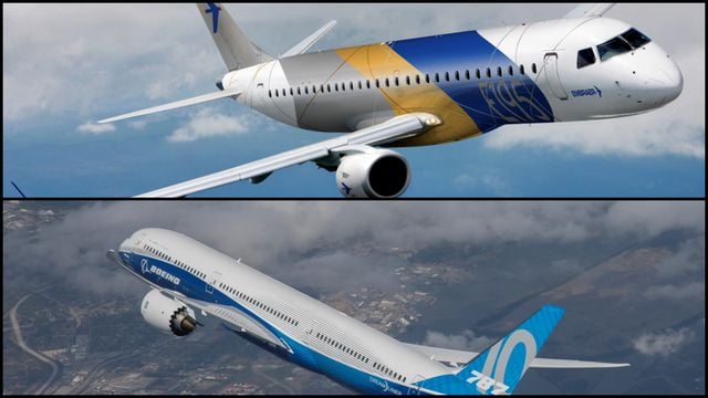 Divulgação/Boeing/Embraer