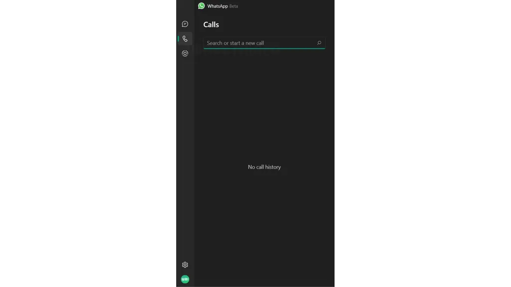 A nova aba "Ligações" apresenta um histórico de chamadas parecido com o do app para celular (Imagem: Reprodução/WABetaInfo)