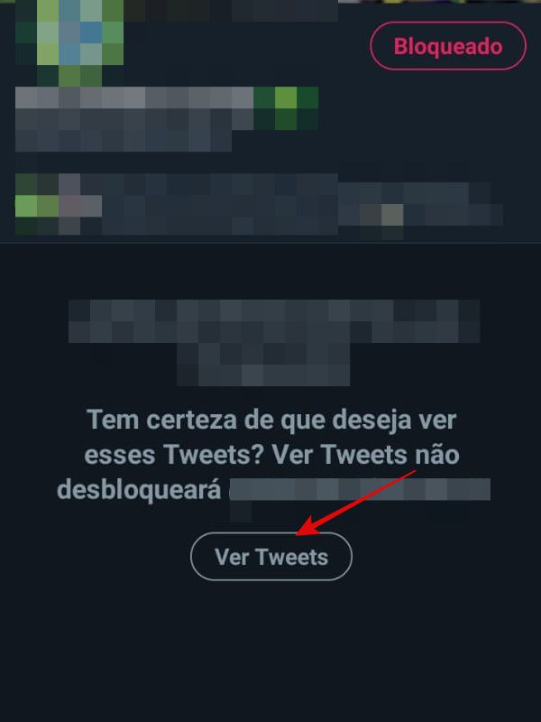 Apesar do usuário estar bloqueado, é possível ver seus tweets (Imagem: Guadalupe Carniel/Captura de tela)