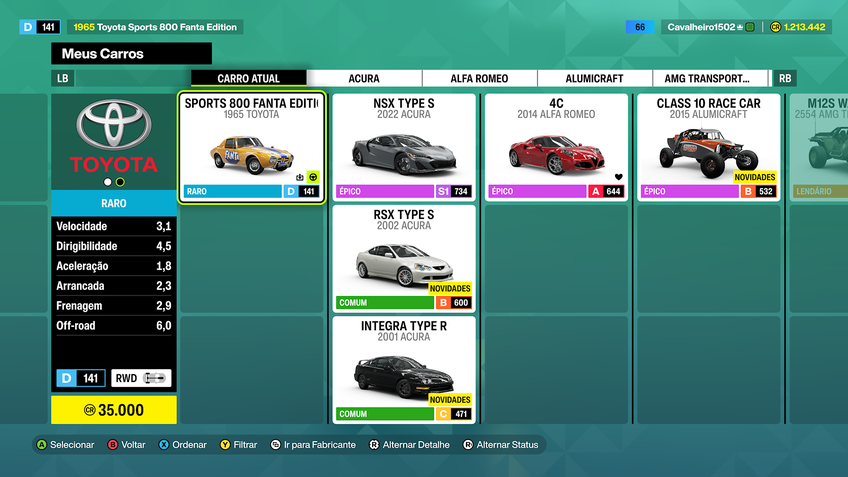 Toyota Sports 800 Edi&ccedil;&atilde;o Fanta de 1966 Forza Horizon 6