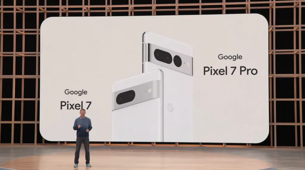 Pixel 7 e 7 Pro terão mesmas telas das versões atuais e chegam em outubro (Imagem: Reprodução/Google)