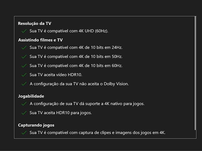 Verifique quais requisitos a sua TV possui (Captura de tela: Matheus Bigogno/Canaltech)