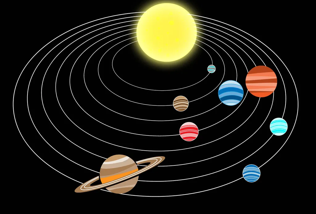 As órbitas de Mercúrio, Vênus e da Terra seriam afetadas pelo planeta rochoso (Imagem: Reprodução/AS IS/Pixabay)