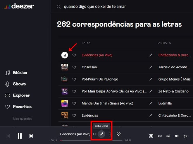 Como ver letras de músicas no Deezer – Tecnoblog