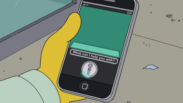 Os Simpsons satirizam com a Apple e a Siri