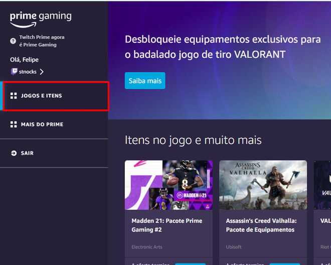 Prime Gaming: Como resgatar itens grátis para LoL, Valorant e mais jogos na  Twitch - Millenium