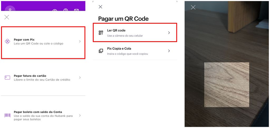 Acesse a área Pix no app do seu banco para fazer pagamentos usando QR Code (Captura de tela: Caio Carvalho)