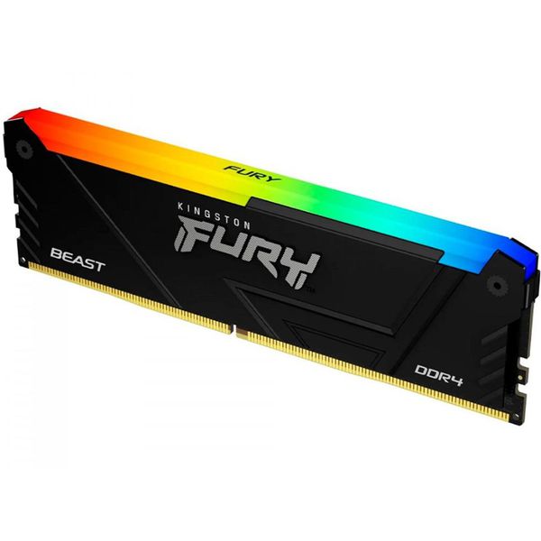 Memória Kingston Fury Beast RGB, 8GB, 3200MHz, DDR4, CL16, Preto - KF432C16BB2A/8 [CUPOM]