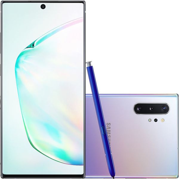 Smartphone Samsung Galaxy Note 10+ 256GB Dual Chip Android 9.0 Tela 6.8" Octa-Core 4G Câmera 2MP + 16MP (Ultra Wide) + 12MP + Tof (Scanner 3D) - Magazine Canaltechbr