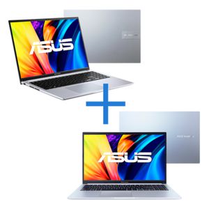 Notebook ASUS Vivobook 16, Intel Core i7-1355U, 8 GB RAM, 512 GB SSD, X1605VA-MB742 + Notebook ASUS Vivobook 15, AMD Ryzen 7-7730U, 8 GB RAM, 512 GB SSD, M1502YA-NJ494