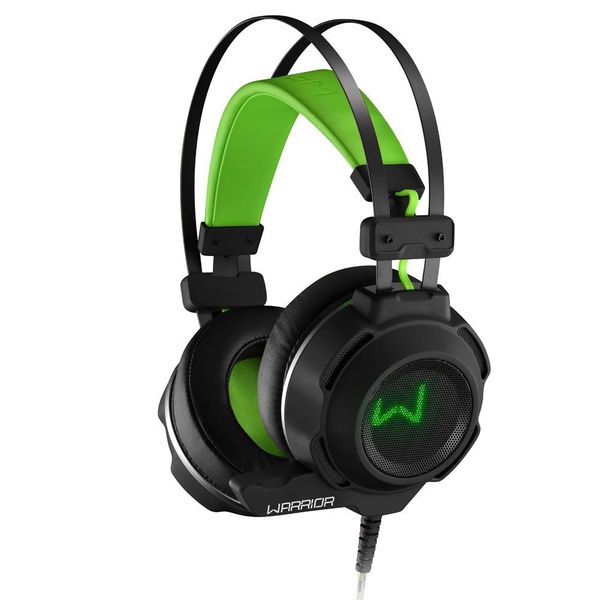 Headset Gamer Warrior USB e P2 com LED Verde - PH225