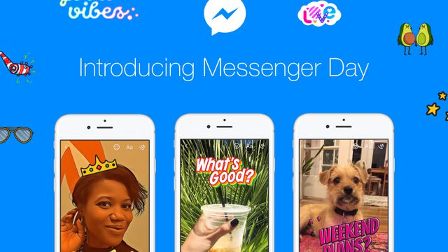 Facebook lança o Messenger Day, sua mais nova cópia do Snapchat