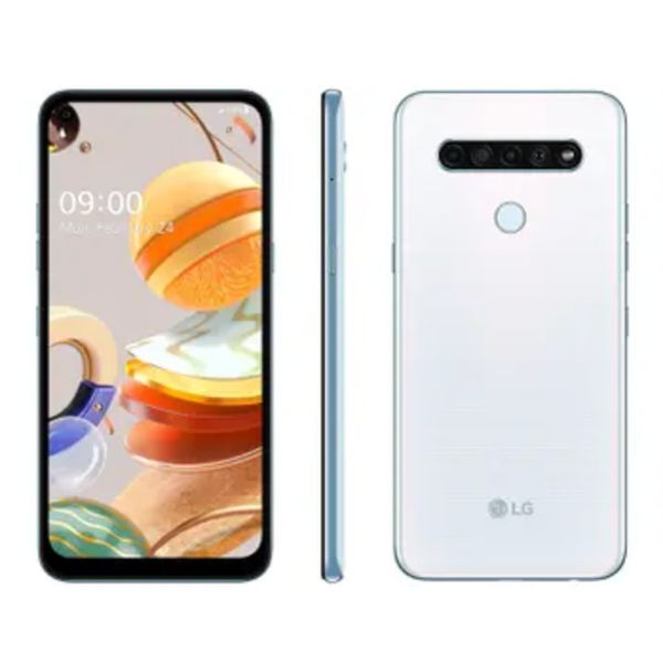 Smartphone LG K61 128GB Branco 4G Octa-Core - 4GB RAM 6,53” Câm. Quádrupla + Selfie 16MP [À VISTA]