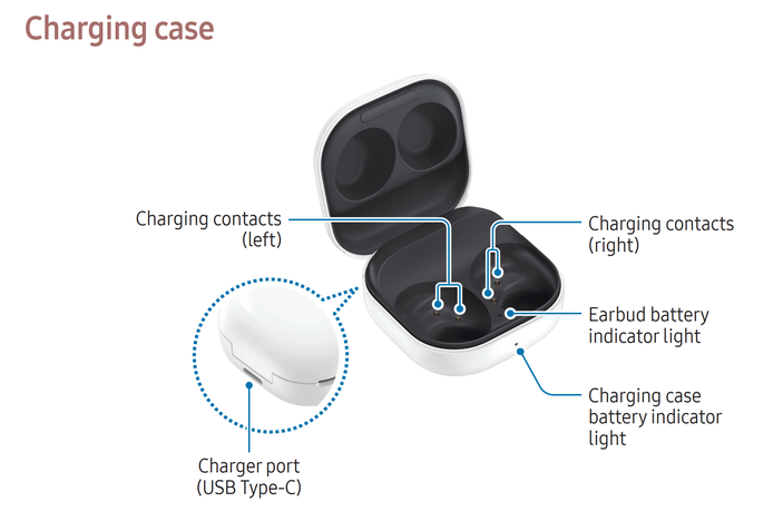 Galaxy Buds FE Manual Estojo