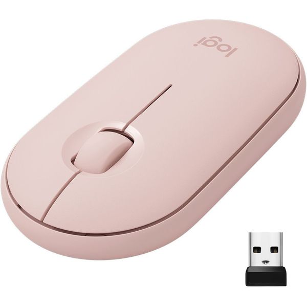 Mouse Sem Fio E Bluetooth Logitech Pebble M350 Rose