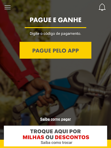 Aplicativo da Shell oferece pagamento pelo celular (Imagem: André Magalhães/Captura de tela)