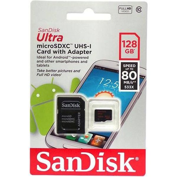 Cartão Micro Sd Sandisk Ultra 128gb 80mb/S 533x no Submarino.com