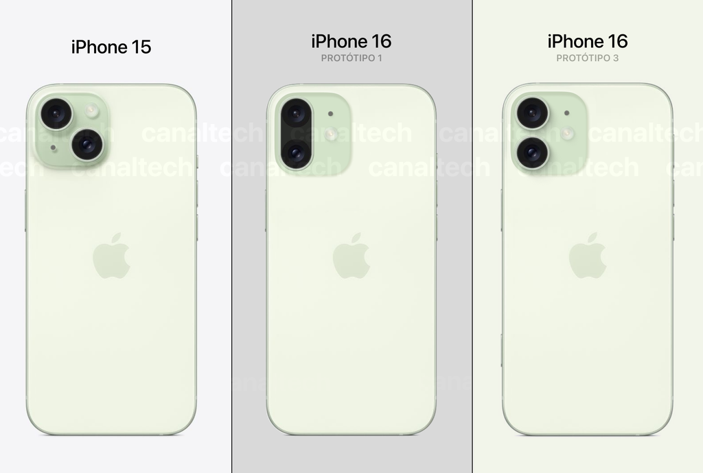 iPhone 16 manterá corpo com traseira fosca e quinas arredondas do iPhone 15, mas com câmeras alinhadas na vertical (Imagem: Victor Carvalho/Canaltech)