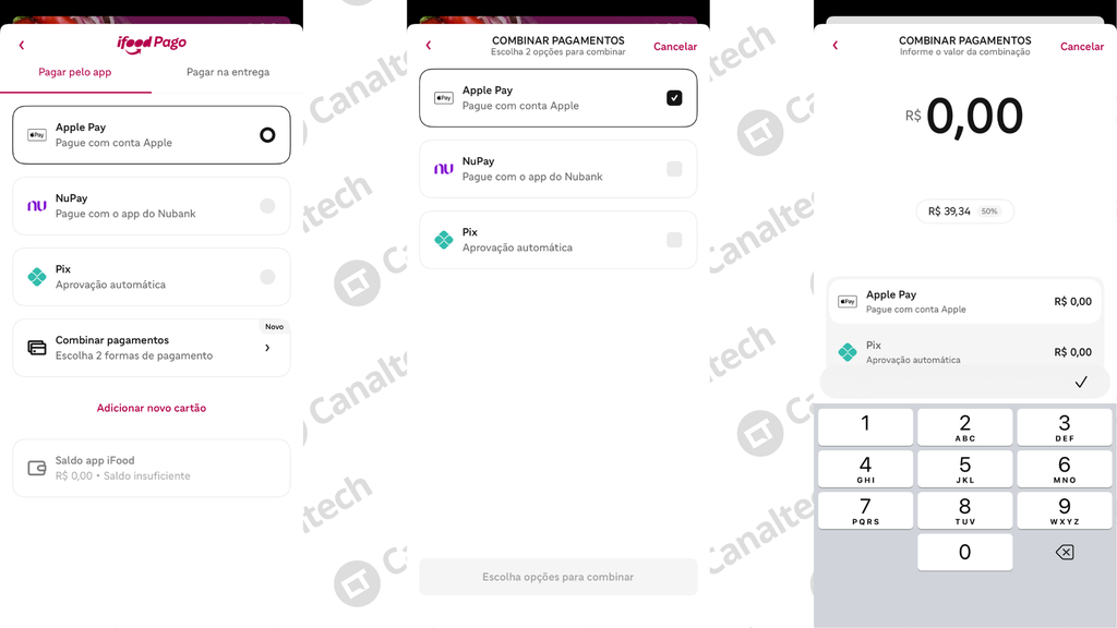 iFood ganha opção selecionar duas formas de pagamento ao finalizar pedidos (Imagem: Captura de tela/Bruno De Blasi/Canaltech)