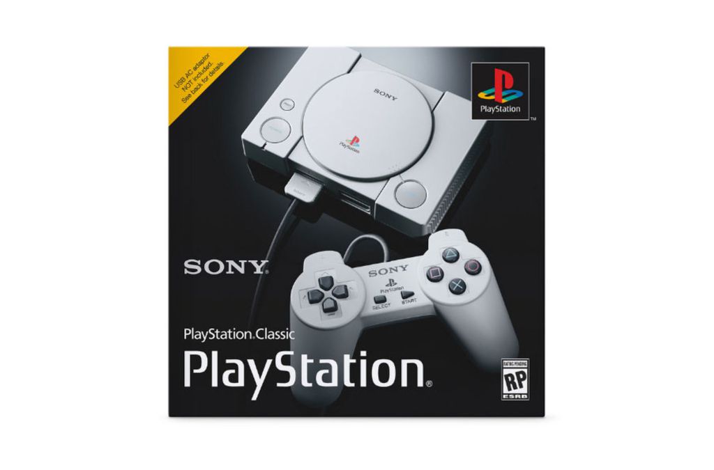 A caixa do PlayStation Classic: fabricante Sony anunciou versão retrô miniaturizada de seu primeiro console para dezembro deste ano (Imagem: Divulgação/Sony)