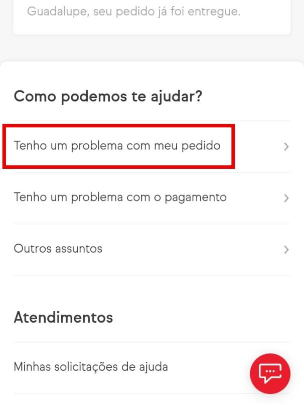 Como pedir reembolso no iFood