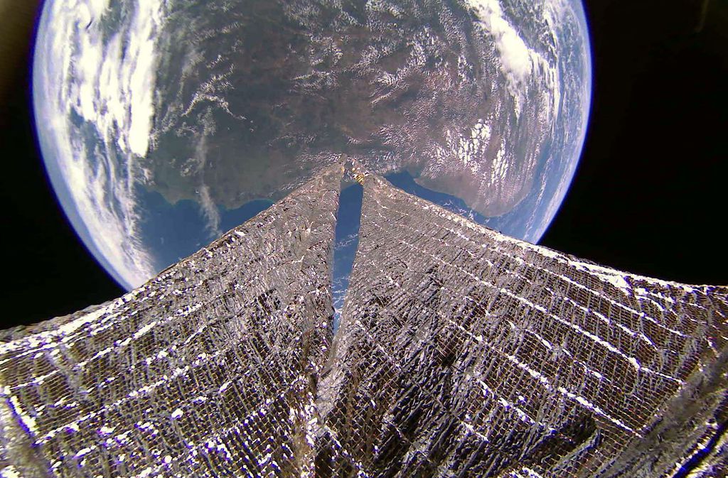 Uma imagem da costa nordeste da América do Sul capturada pelo LightSail 2 em 11 de janeiro de 2020.