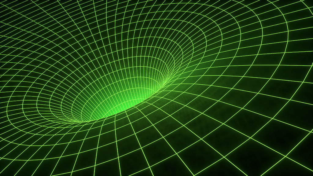 Essa é uma representação da distorção do espaço-tempo, que ocorre em fenômenos como buracos de minhoca (Imagem: Reprodução/Johnson Martin/Pixabay)