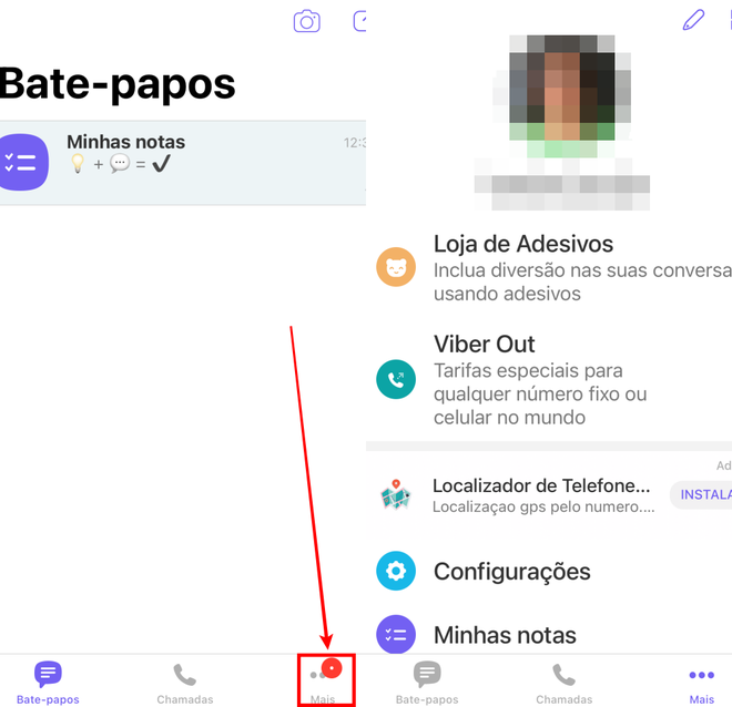 O Viber oferece opções personalizadas para você mudar configurações referentes a notificações, privacidade, entre outras (Captura de tela: Caio Carvalho/Canaltech)