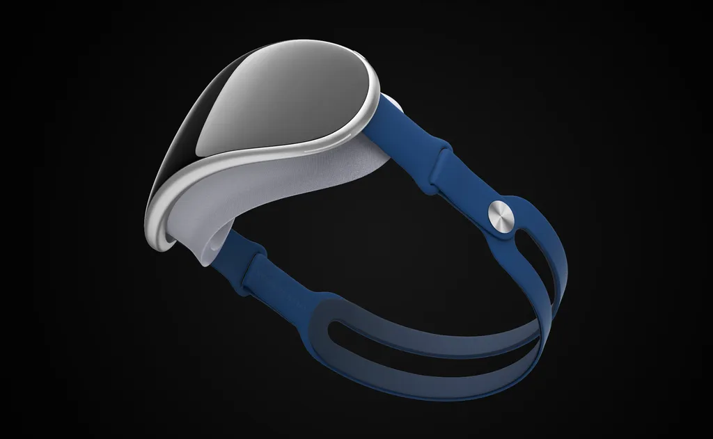 Baseado em esquema, conceito imagina design dos óculos AR/VR da Apple (Imagem: Reprodução/Ian Zelbo)