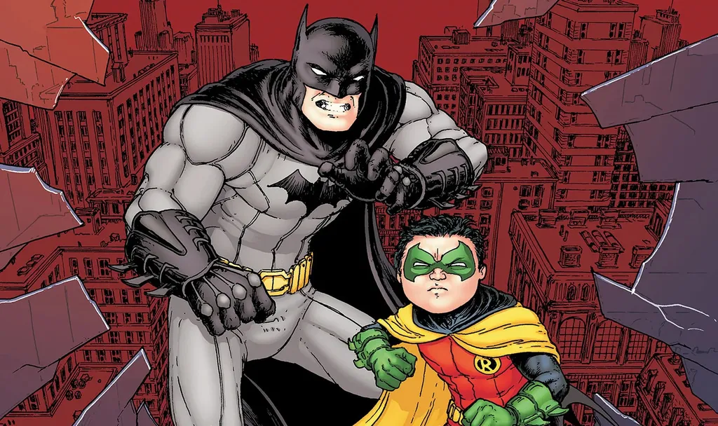 Filme deve focar na estranha relação de pai e filho entre Batman e Damian (Imagem: Reprodução/DC Comics)