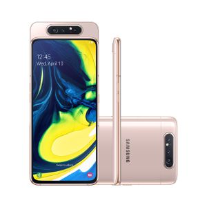 Smartphone Samsung Galaxy A80 128GB Rose 4G - Octa-Core 8GB RAM 6,7” Câmera Tripla Rotativa
