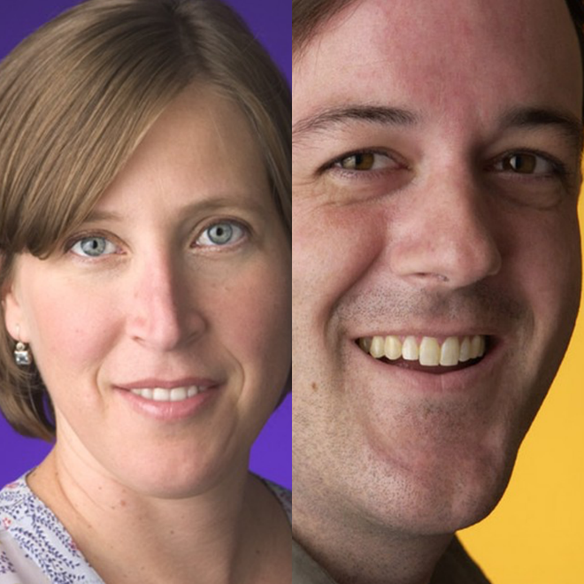 Susan Wojcicki e Craig Silverstein estavam entre os primeiros funcionários contratados pelo Google, no final da década de 1990 (Divulgação/Google. Montagem: Canaltech)