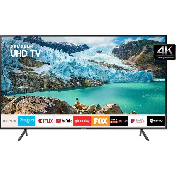 Smart TV UHD 4K 58" UN58RU7100, Visual com Cabos Escondidos, Controle Remoto Único e Bluetooth