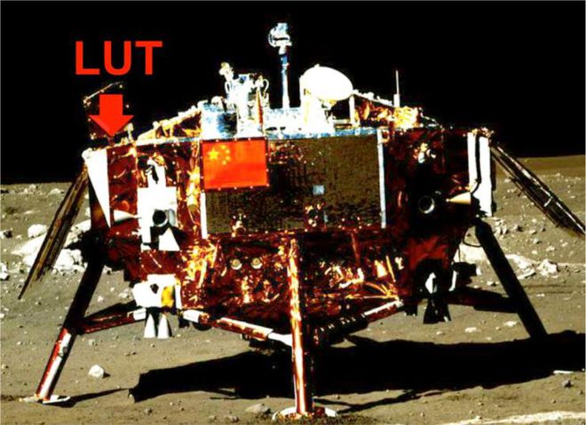 O Lunar-based Ultraviolet Telescope é um dos equipamentos científicos a bordo da Chang'e 3, e continua operacional (Imagem: Reprodução/CNSA)