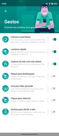 Moto G60: recursos do app Moto