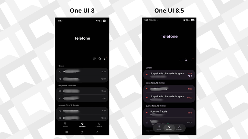 One UI 8 x One UI 8.5