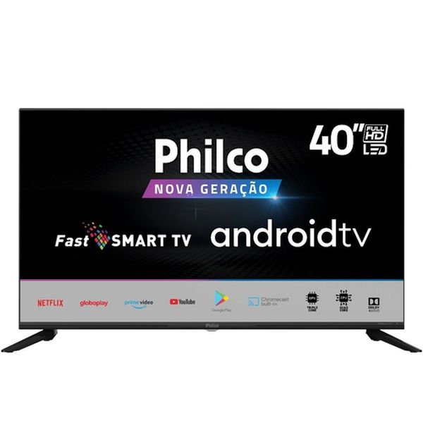 Smart Tv Philco Tela 40 Polegadas, Resolução Full Hd Com Inteligência Artificial Google Assistente - Tv Ptv40g71agbl Led