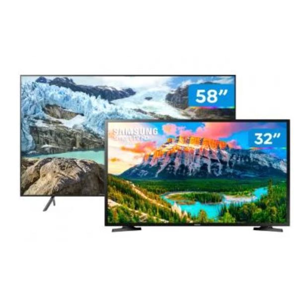 Combo Smart TV Samsung 4K LED 58” Wi-Fi - UN58RU7100 + Smart TV HD LED 32” J4290