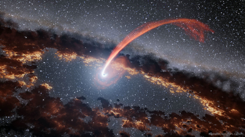 Buraco negro devora estrela