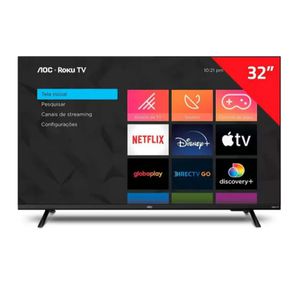 Smart TV 32 Polegadas AOC Roku HD LED, 1 USB, 3 HDMI, Wi-Fi - 32S5135/78G