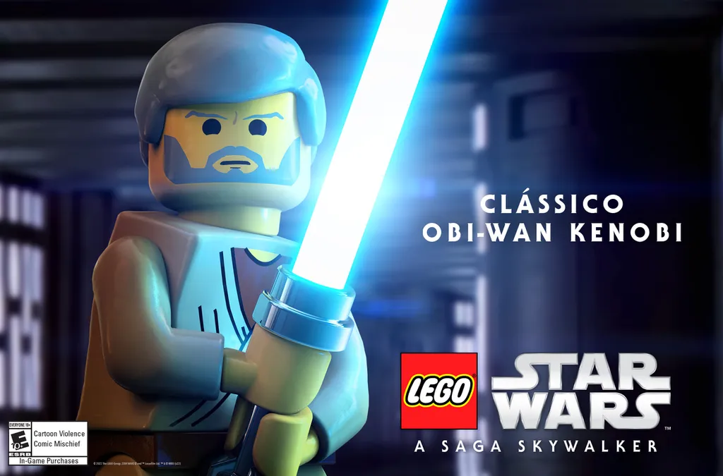 Obi-Wan Kenobi Clássico é personagem jogável exclusivo da versão digital do jogo (Imagem: Divulgação/Warner Games)