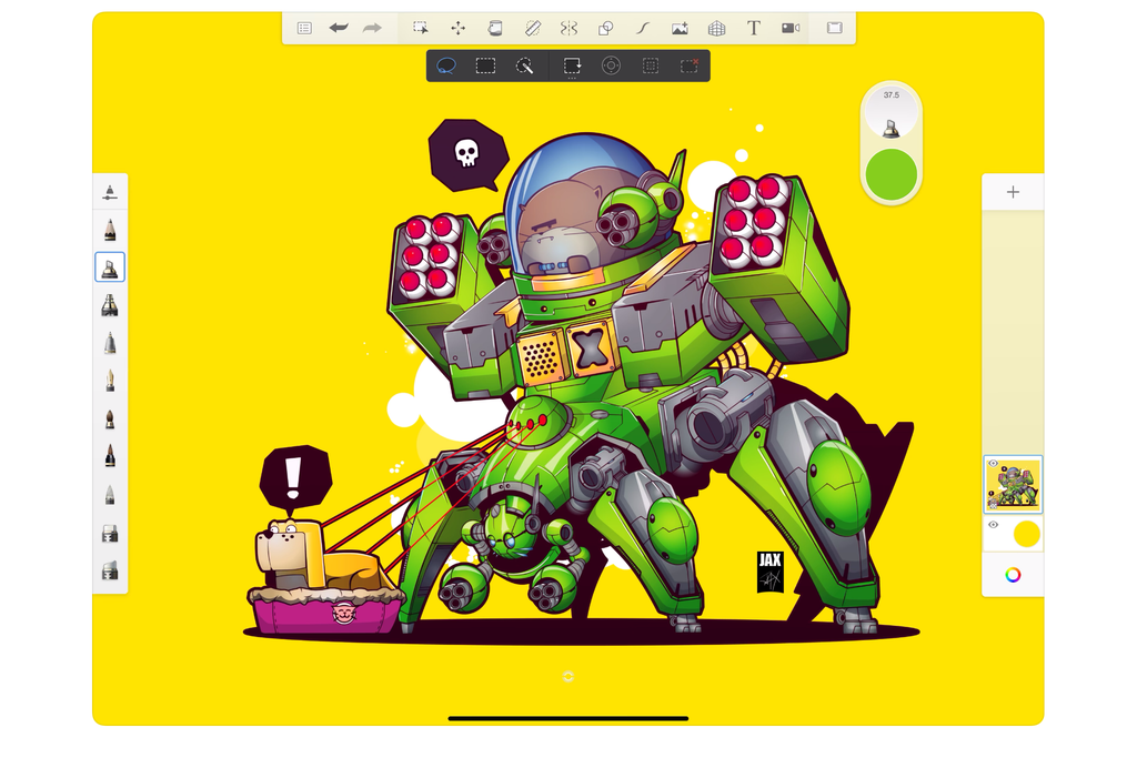 Crie e edite vetores no Adobe Illustrator para iPad (Imagem: App Store)