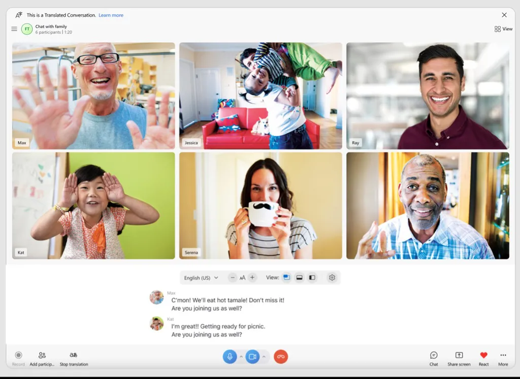 O visual do Skype está bem diferente: mais moderno e parecido com apps rivais de videoconferência (Imagem: Reprodução/Microsoft)