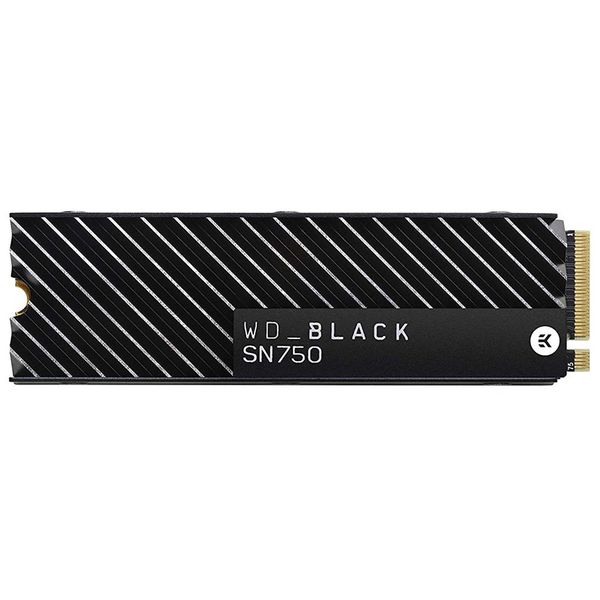 SSD WD Black SN750 Heatsink, 500GB, M.2 NVMe, Leitura 3470MB/s, Gravação 2600MB/s - WDS500G3XHC [BOLETO]